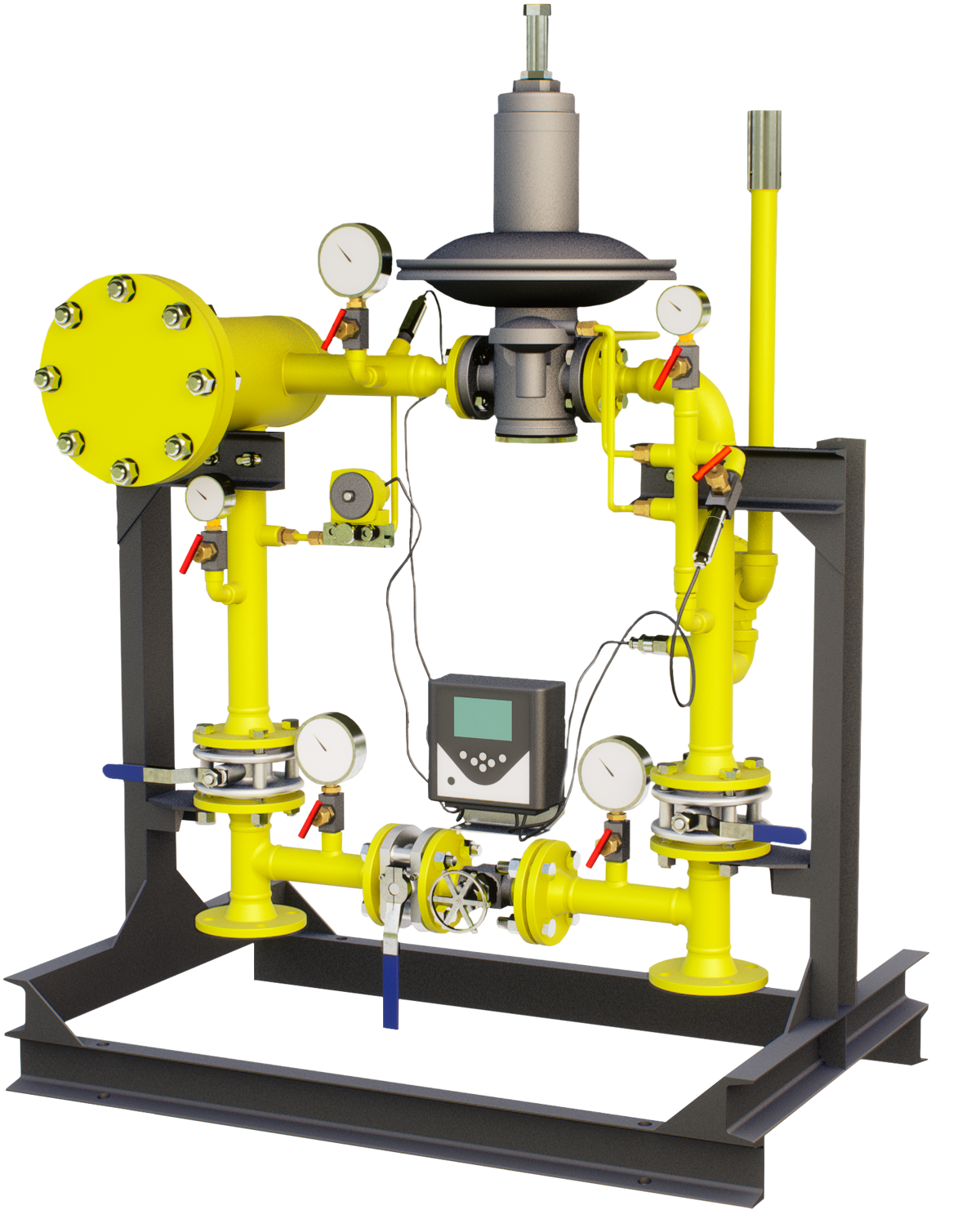 Gas distribution points and gas meters